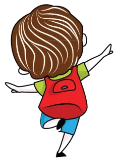 ❤ ea6e0166 卡通, 儿童, 舞蹈, 孩子, 插图, 角色 telegram sticker