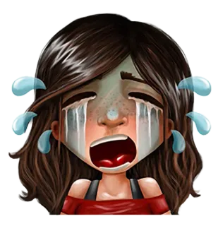 😭 232ba4a7 ร้องไห้, เศร้า, น้ำตา, อารมณ์, ผู้หญิง, เสียใจ telegram sticker