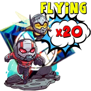 🚀 bf5c3193 Ant-Man FLYING
x20 marvel, superbohater, ant-man, latający, komiks, kreskówka, naklejka telegram sticker