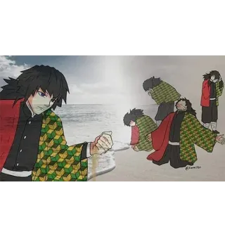 🌊 e1d96347 Giyu Tomioka Demon Slayer กิยู โทมิโอกะ, ดาบพิฆาตอสูร, อนิเมะ, มังงะ, ตัวละคร, งานศิลปะ, ภาพประกอบ telegram sticker