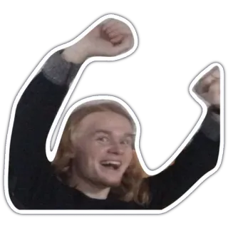 🤣 3d1f44e0 兴奋, 欢呼, 庆祝, 喜悦, 胜利, 快乐 telegram sticker