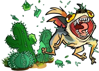 🌵 5e78d743 動物, サボテン, モンスター, ファンタジー, 漫画, トゲ telegram sticker