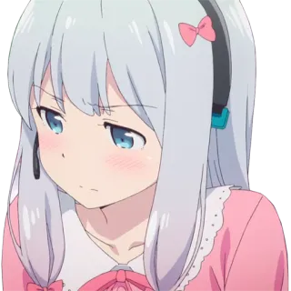 👩 120478ae Anime, Ragazza, Carina, Personaggio, Illustrazione, Rosa, Capelli telegram sticker