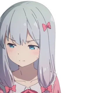 👩 53d8a17d Anime, Ragazza, Carina, Cartone animato, Personaggio, Espressione, Broncio telegram sticker