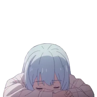 👩 717b181c Anime, Ragazza, Triste, Emozionale, Piangendo, Depresso telegram sticker
