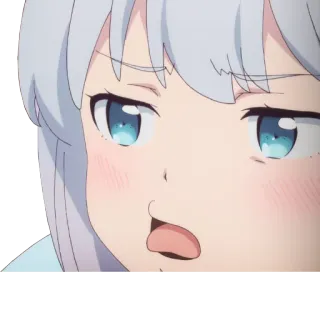 👩 a0045ce1 Anime, Ragazza, Carina, Faccia, Espressione, Stupido, Cartone animato telegram sticker