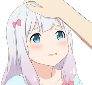 🥰 6ab327b4 Izumi Sagiri Eromanga Sensei anime, girl, sagiri, izumi, headpat, cute, eromanga sensei whatsapp sticker