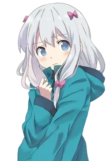 😠 6e7b1de7 Izumi Sagiri Eromanga Sensei anime, manga, waifu, cute, kawaii, anime girl, Eromanga Sensei, Izumi Sagiri whatsapp sticker