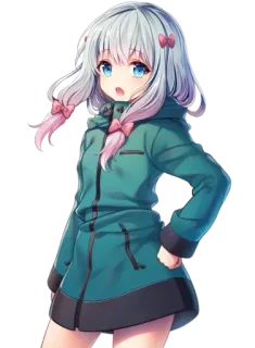 😦 88a3878b anime, girl, cute, cartoon, character, illustration whatsapp sticker