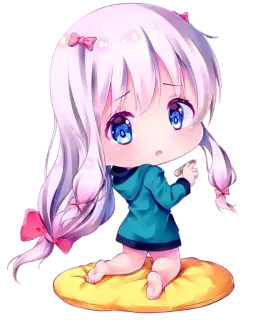 😯 9a1f40ea anime, chibi, cute, manga, kawaii, cartoon whatsapp sticker