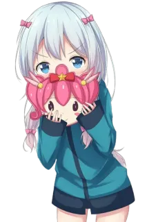 😳 a8646091 anime, cute, girl, cartoon, manga whatsapp sticker