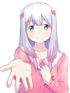✋ b4cd82a3 Izumi Sagiri Eromanga Sensei anime, girl, cute, manga, waifu whatsapp sticker