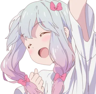🙌 ed5ccc09 anime, cartoon, cute, girl, happy whatsapp sticker