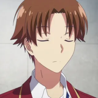 🎲 fcff29a5 Ayanokoji Kiyotaka Classroom of the Elite anime, classroom of the elite, ayanokoji kiyotaka, kiyotaka, anime character, brown hair telegram sticker