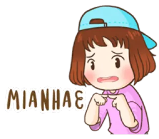 😫 aabf9367 MIANHAE Kartun, Maaf, Lucu, Mianhae, Korea telegram sticker