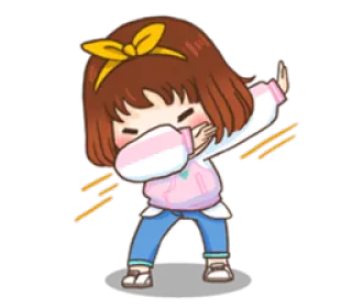 😎 ade6b99e Kartun, Gadis, Dab, Lucu, Anime telegram sticker