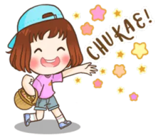 ✨ f5d15997 CHUKAE! perayaan, bintang, imut, gadis, kawaii, selamat, korea telegram sticker