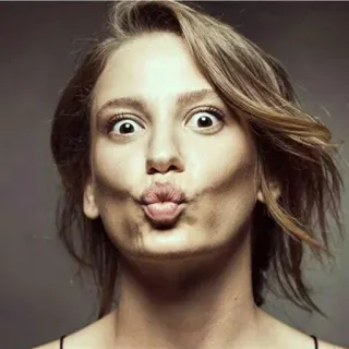 😘 579b4922 ผู้หญิง, ใบหน้า, สีหน้า, ทำปากจู๋, คน, ภาพเหมือน telegram sticker