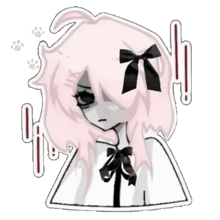 💢 543cbeda Anime, Triste, Fille, Noeuds, Mignon telegram sticker