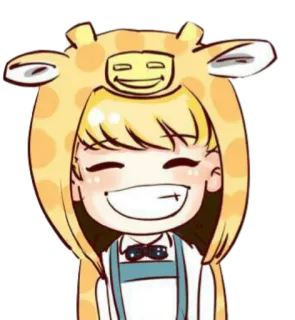 😁 cd780ae0 Anime, Charakter, Niedlich, Giraffe, Hoodie, Zeichnung telegram sticker