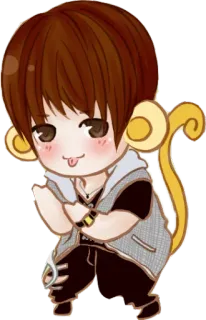 😄 f6868039 Cartoon, Affe, Tier, Niedlich, Sticker, Anime telegram sticker