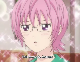 ✨ 631da879 This must be heaven. Anime, Paradis, Cheveux roses, Personnage, Dessin animé telegram sticker