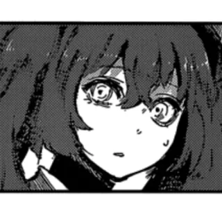 😶 92295f92 Anime, Manga, Chica, Retrato, Emocional, Dibujo animado telegram sticker