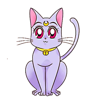 🐈 89374335 Luna Sailor Moon 고양이, 애니메이션, 만화, 루나, 세일러문, 애완동물 telegram sticker