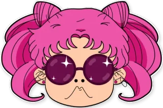 😎 434c287d Chibiusa Sailor Moon จิบิอุสะ, เซเลอร์มูน, อนิเมะ, มังงะ, น่ารัก, ตลก telegram sticker