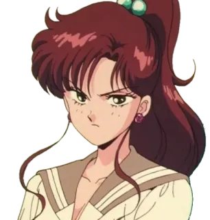 😕 268dda26 Makoto Kino Sailor Moon Аниме, Мультфильм, Девушка, Персонаж, Сейлор Мун, Макото Кино, Сейлор Юпитер whatsapp sticker