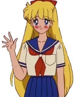 ✋ 29c63c08 Sailor Venus Sailor Moon Аниме, Манга, Сейлор-воин, Девушка-волшебница, Милый whatsapp sticker