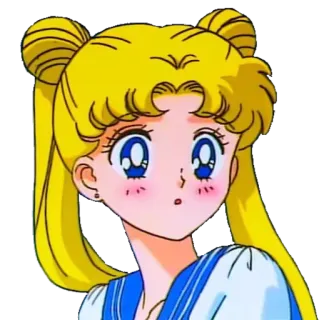😳 2e3b110a Sailor Moon Аниме, Мультфильм, Сейлор Мун, Персонаж, Блондинка, Девушка whatsapp sticker