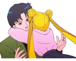 🤗 3a6ffa7f Аниме, Объятия, Мультфильм, Дружба, Сейлор Мун whatsapp sticker