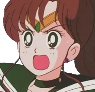 😨 401d321e Sailor Jupiter Sailor Moon Аниме, Сейлор Мун, Мультфильм, Юпитер, Сейлор Юпитер, Злой whatsapp sticker