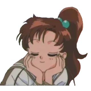 😊 63020981 Makoto Kino Sailor Moon Аниме, Девушка, Сейлор Юпитер, Макото Кино, милая, мультфильм whatsapp sticker