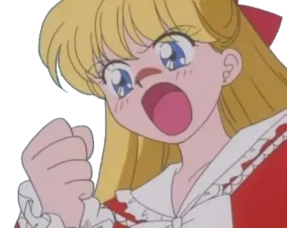 😤 6e18d7f9 Sailor Venus Sailor Moon Аниме, Мультфильм, Сейлор Венера, Сейлор Мун whatsapp sticker