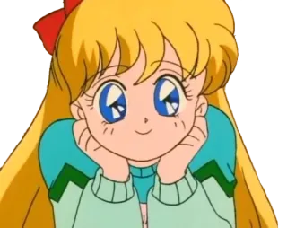 😍 a86b3125 Sailor Venus Sailor Moon Аниме, Сейлор Венера, Персонаж, Мультфильм, Девушка, Милый whatsapp sticker