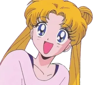 😃 b3ffcc51 Sailor Moon Аниме, Манга, Мультфильм, Девушка, Улыбка, Каваий, Милый whatsapp sticker