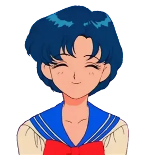 😊 f55e8546 Sailor Mercury Sailor Moon Аниме, Мультфильм, Сейлор Меркурий, Сейлор Мун whatsapp sticker
