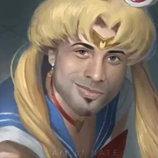🌕 816732bc Sailor Moon Art of Nate 세일러 문, 애니메이션, 패러디, 매쉬업, 미술, 팬아트 telegram sticker