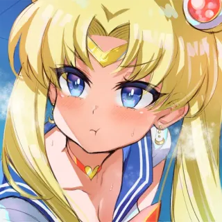 🌕 c3f25d74 Sailor Moon 애니메이션, 만화, 만화영화, 선원, 달, 소녀, 금발 telegram sticker