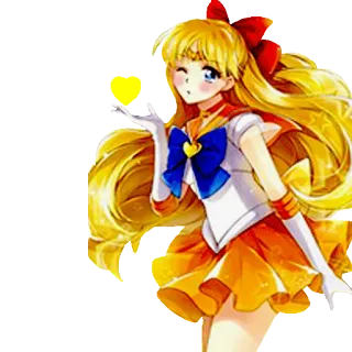 😚 38826c1d Sailor Venus Sailor Moon 애니메이션, 만화, 세일러문, 마법소녀, 미나코 아이노, 비너스, 카와이 telegram sticker