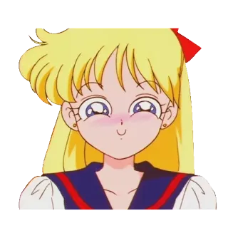 😋 672232cd Minako Aino Sailor Moon 세일러 비너스, 애니메이션, 만화, 귀여운, 소녀 telegram sticker