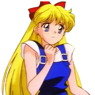 😟 8a96c322 Sailor Venus Sailor Moon 애니메이션, 만화, 카툰, 캐릭터, 세일러 비너스, 세일러 문, 소녀, 금발 telegram sticker