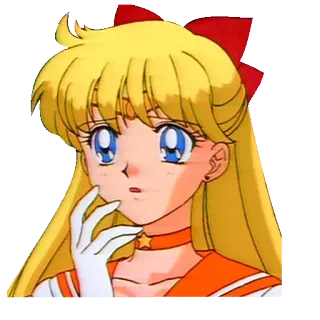 😯 c94d07e3 Sailor Venus Sailor Moon 애니메이션, 만화, 만화영화, 세일러 비너스, 금발, 여성 telegram sticker
