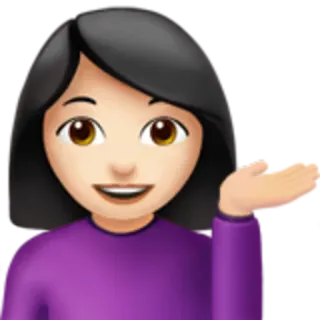 💁‍♀ 38b7ca4d Emoji, Kobieta, Pozdrowienie, Przyjazny, Osoba telegram sticker