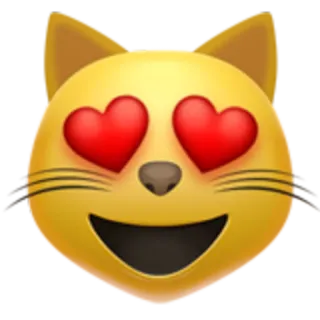 😻 401cfe9a kot, emoji, miłość, oczy w serca, kawaii, słodkie telegram sticker