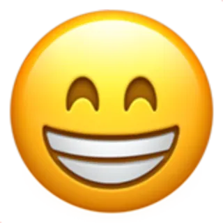 😁 4d29b5a8 Emoji, Uśmiech, Szczęśliwy, Twarz, Radosny telegram sticker