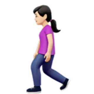🚶‍♀ 5655ddbb chodzenie, kobieta, osoba, emoji, casual, kobieta, kreskówka telegram sticker