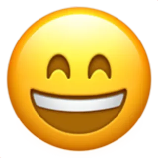 😄 a0a6122e Emoji, uśmiech, szczęśliwy, twarz, żółty, radość, radosny telegram sticker